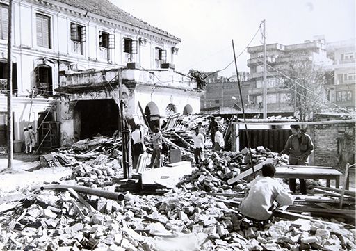 Bhojan Griha in ruins before renovation