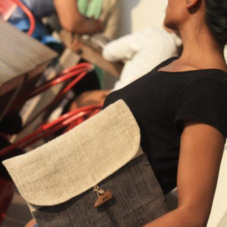 Wild hemp laptop sleeve from Khali Khutta | Sustainable products handmade in Nepal